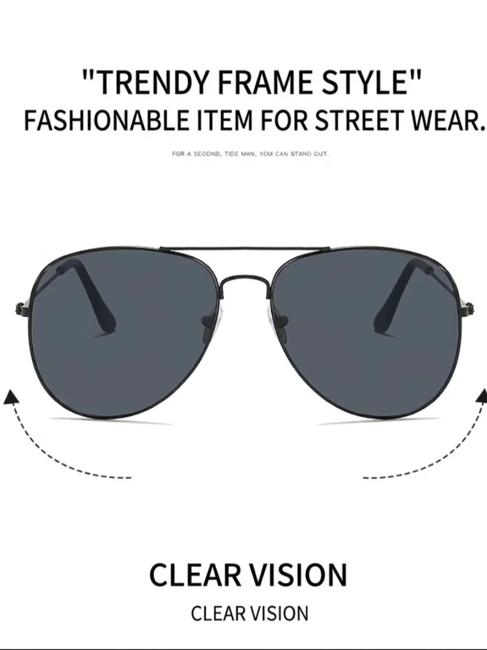 Aviator Metal-Frame Sunglasses in Black